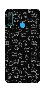 Чохол на Huawei P30 lite Black Cats фото 1 Чохол на Huawei P30 lite Black Cats фото 1 з 1