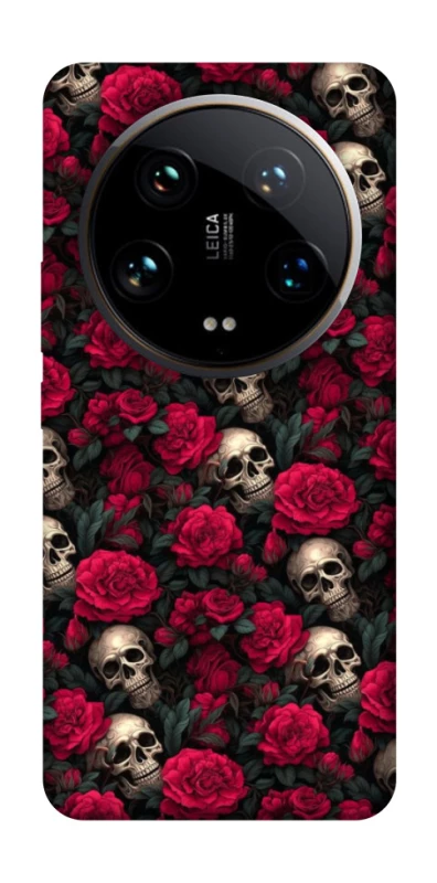 Чохол на Xiaomi 14 Ultra Черепа та рози фото 1 з 1