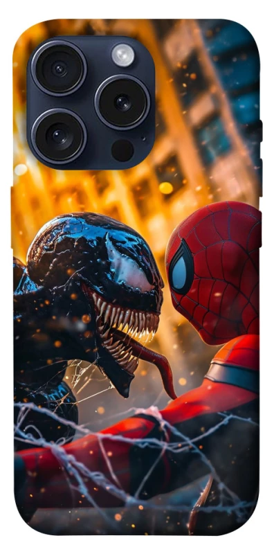 Чохол на Apple iPhone 15 Pro (6.1") Venom vs Spiderman фото 1 з 1