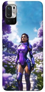 Чехол на Xiaomi Redmi Note 10 5G Cyber space girl ver.4 фото 1 из 1