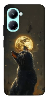 Чохол на Realme C33 Кіт під місяцем v2 фото 1 з 1