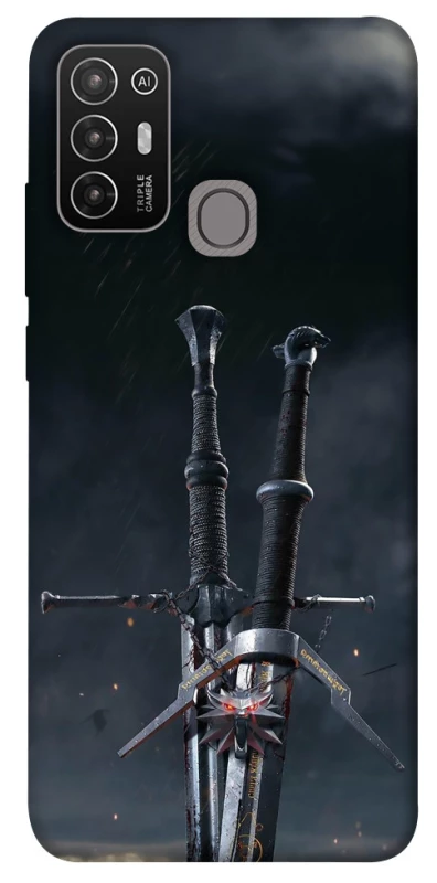 Чехол на ZTE Blade A52 Мечи Ведьмака фото 1 из 1