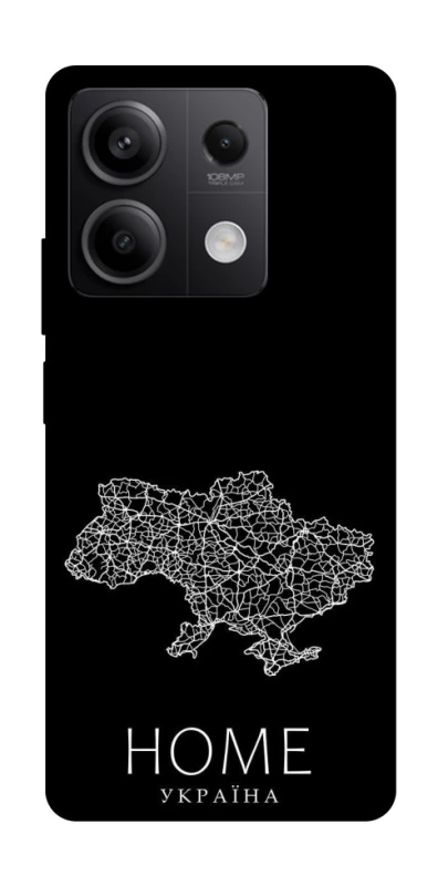 Чехол на Xiaomi Redmi Note 13 5G Ukraine black map фото 1 из 1