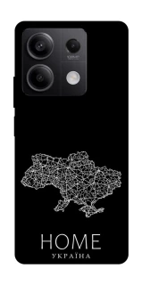 Чехол на Xiaomi Redmi Note 13 5G Ukraine black map фото 1 из 1
