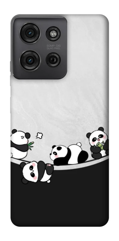 Чохол на Motorola Moto G75 Four pandas фото 1 з 1