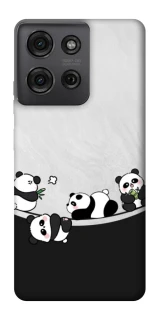 Чехол на Motorola Moto G75 Four pandas фото 1 из 1