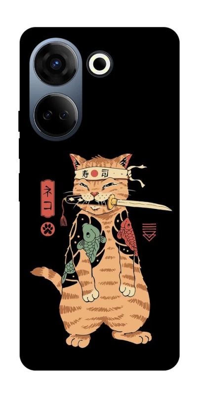 Чохол на TECNO Camon 20 Pro (CK7n) Кіт-самурай фото 1 з 1