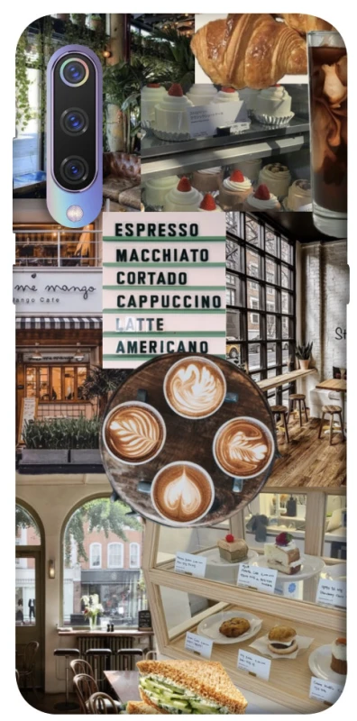 Чохол на Xiaomi Mi 9 Coffee collage ver.5 фото 1 з 1