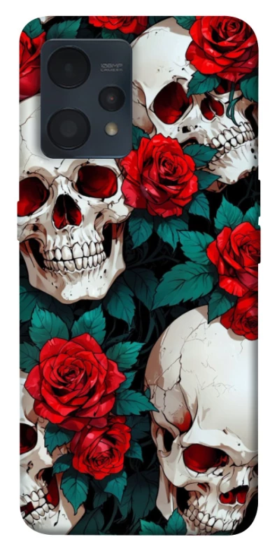 Чохол на Realme 9 4G / 9 Pro+ skull and rose фото 1 з 1