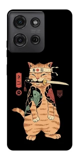 Чохол на Motorola Moto G75 Кіт-самурай фото 1 з 1