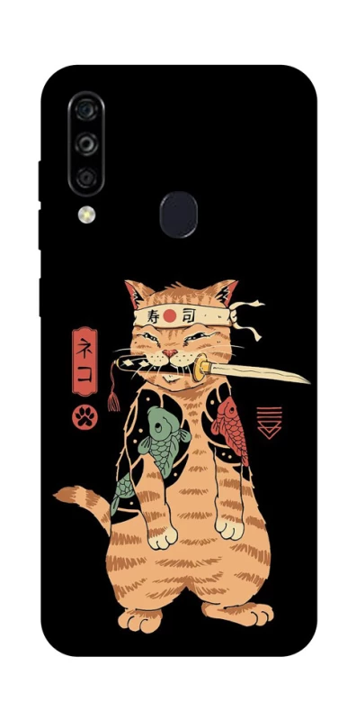 Чехол на ZTE Blade A7 (2020) Кот-самурай фото 1 из 1