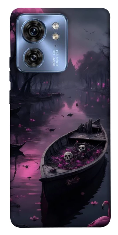 Чохол на Motorola Edge 40 Boat and flamingo фото 1 з 1