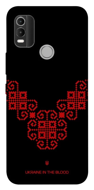 Чохол на Nokia C21 Plus Чорно-червона вишиванка фото 1 з 1