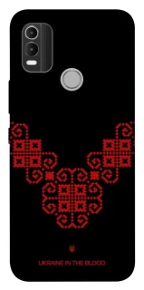 Чехол на Nokia C21 Plus Черно-красная вышиванка фото 1 из 1