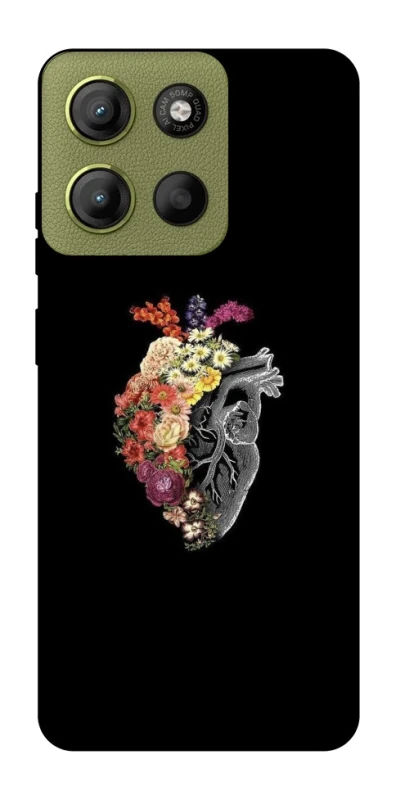 Чехол на Motorola Moto G15 4G Heart with flowers фото 1 из 1