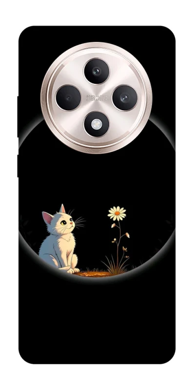 Чехол на Oppo Reno 12 F 4G/5G Cat and flower фото 1 из 1