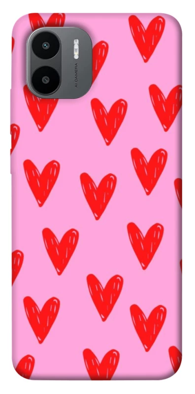 Чохол на Xiaomi Redmi A1 / A2 Red hearts 2 фото 1 з 1