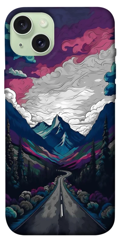 Чехол на Apple iPhone 15 Plus (6.7") Нарисованные горы фото 1 из 1