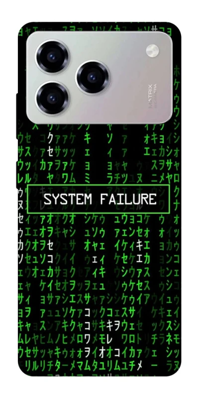 Чехол на ZTE Blade A76 Matrix system failure фото 1 из 1