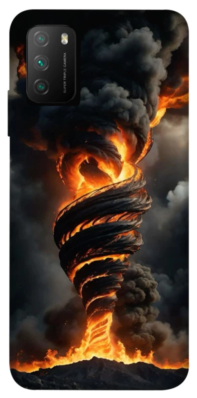 Чехол на Xiaomi Poco M3 Огненный торнадо фото 1 из 1