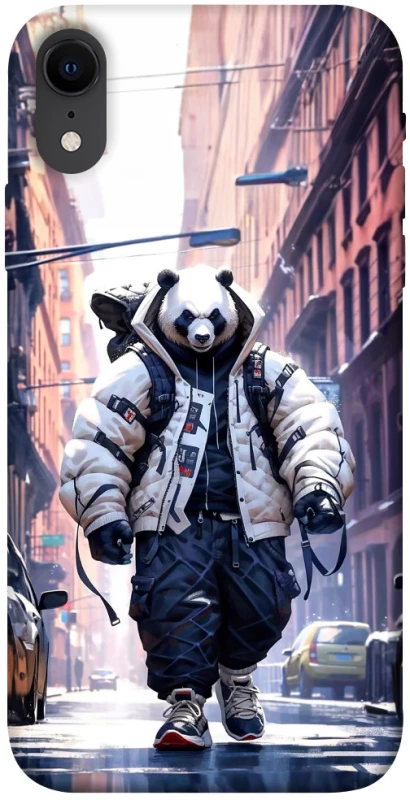 Чехол на Apple iPhone XR (6.1") Панда курьер фото 1 из 1