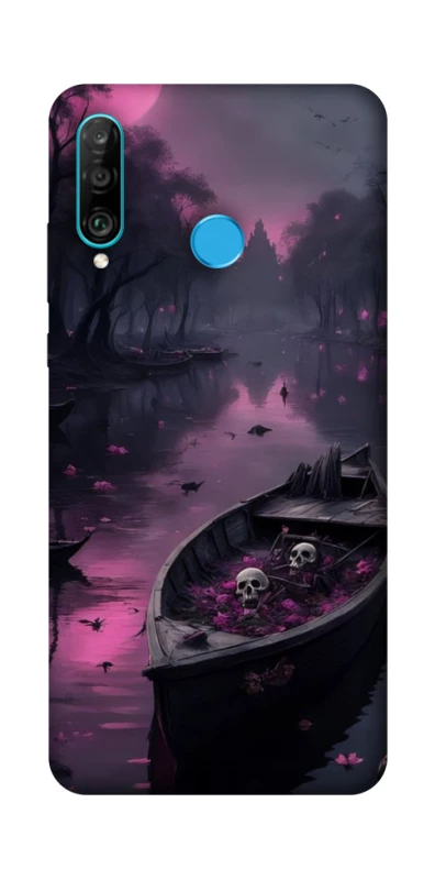 Чохол на Huawei P30 lite Boat and flamingo фото 1 з 1