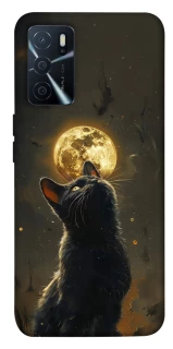 Чохол на Oppo A16s / A16 Кіт під місяцем v2 фото 1 з 1