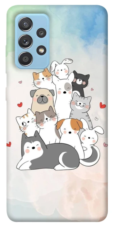 Чохол на Samsung Galaxy A52 4G / A52 5G Funny Pets ver.2 фото 1 з 1
