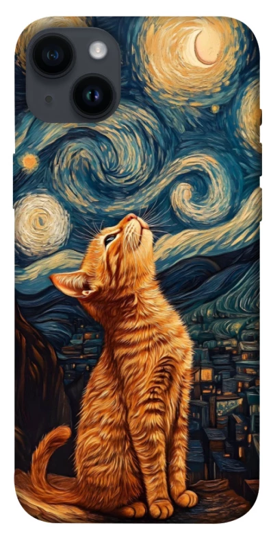 Чехол на Apple iPhone 14 Plus (6.7") van gogh cat фото 1 из 1