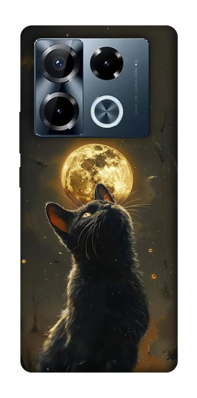 Чохол на Infinix Note 40 Pro 4G Кіт під місяцем v2 фото 1 з 1
