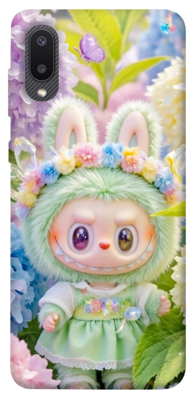 Чохол на Samsung Galaxy A02 Labubu & Flowers ver.2 фото 1 з 1