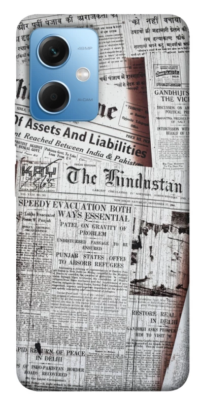 Чохол на Xiaomi Redmi Note 12 5G Газети фото 1 з 1