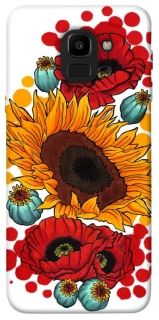 Чохол на Samsung J600F Galaxy J6 (2018) Соняшники та маки фото 1 з 1
