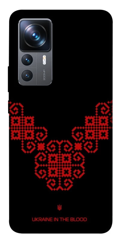 Чохол на Xiaomi 12T / 12T Pro Чорно-червона вишиванка фото 1 з 1