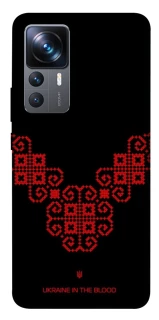 Чехол на Xiaomi 12T / 12T Pro Черно-красная вышиванка фото 1 из 1