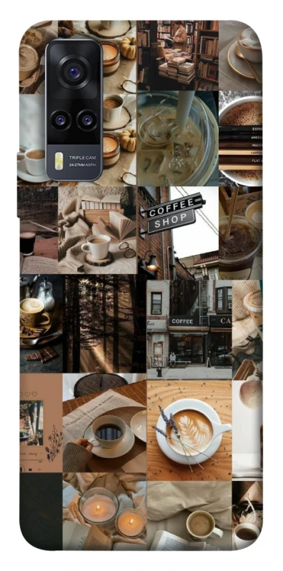 Чохол на Vivo Y31 Coffee collage ver.3 фото 1 з 1