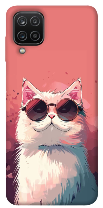 Чохол на Samsung Galaxy A12 Сat with glasses фото 1 з 1