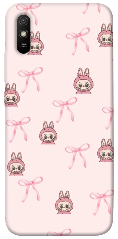 Чохол на Xiaomi Redmi 9A Pink bows and Labubus фото 1 з 1