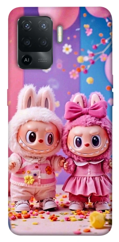 Чохол на Oppo Reno 5 Lite Labubu twins ver.2 фото 1 з 1
