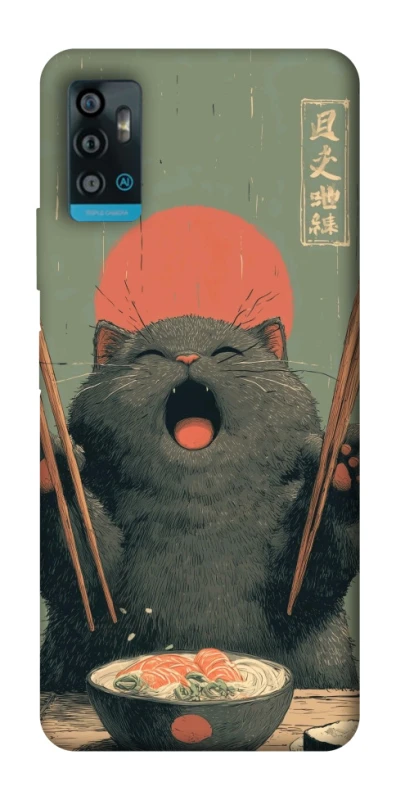 Чохол на ZTE Blade A71 Hungry Cat фото 1 з 1