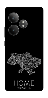 Чехол на Realme GT Neo 6 SE Ukraine black map фото 1 из 1