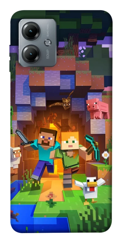 Чохол на Motorola Moto G14 Minecraft game фото 1 з 1