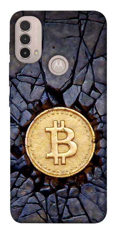 Чохол на Motorola Moto E40 Bitcoin cracks фото 1 з 1