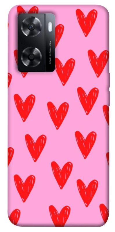 Чохол на Oppo A57s Red hearts 2 фото 1 з 1