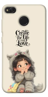 Чехол на Xiaomi Redmi 4X Create the life you love фото 1 из 1