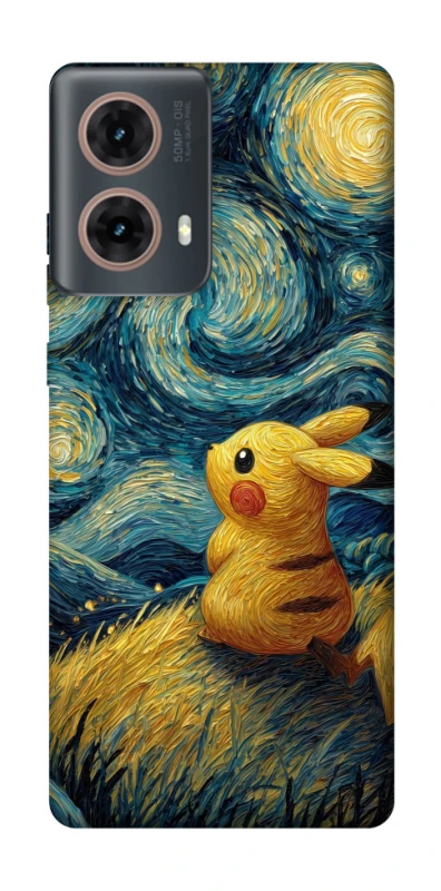 Чохол на Motorola Moto G85 Pikachu and Van Gogh фото 1 з 1