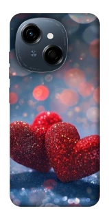 Чехол на TECNO Spark Go 1 Red hearts фото 1 из 1