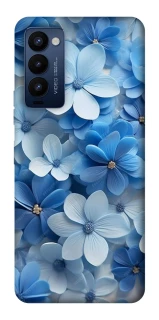 Чехол на TECNO Camon 18 Pro Синие цветы фото 1 из 1