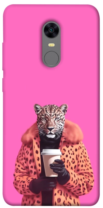 Чохол на Xiaomi Redmi 5 Plus / Redmi Note 5 (Single Camera) Леопард з кавою фото 1 з 1