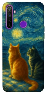 Чехол на Realme 5 Cats under the stars фото 1 из 1